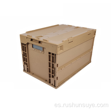 Caja plegable marrón de plástico de 50l